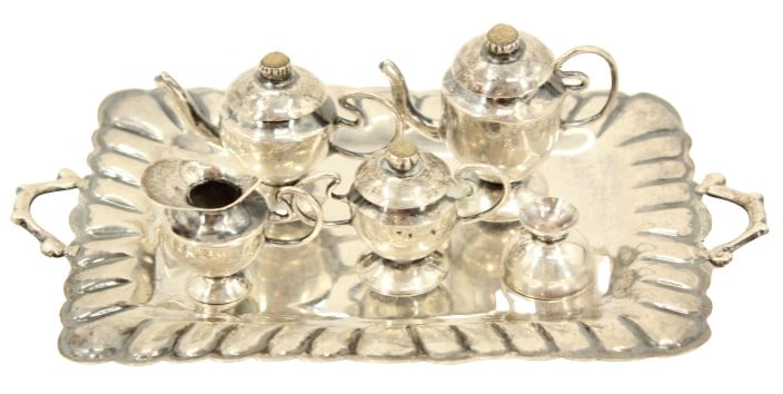 (6) Piece Miniature Tea Set - 1.270 ozt. (1 of 20)