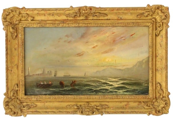 Signed Oil on Canvas on Board Nautical (1 of 12)