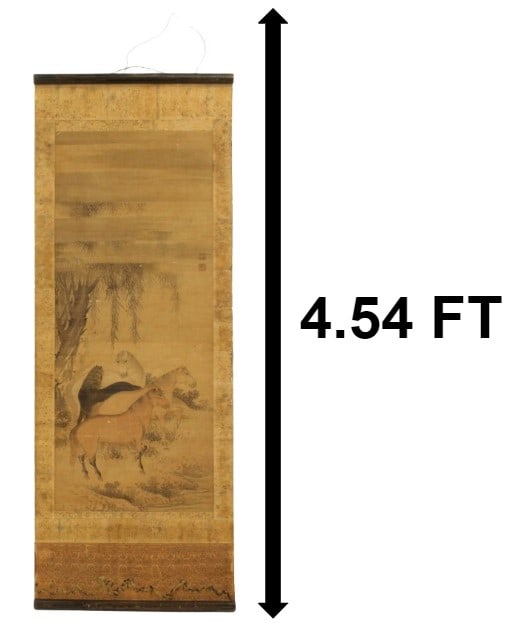 Chinese Scroll Painting, Ink and Color on Silk (1 of 12)