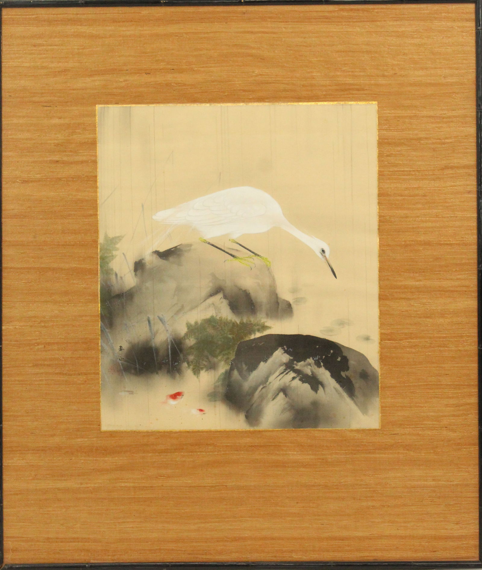 Chinese Painting on Silk of a Heron (1 of 10)