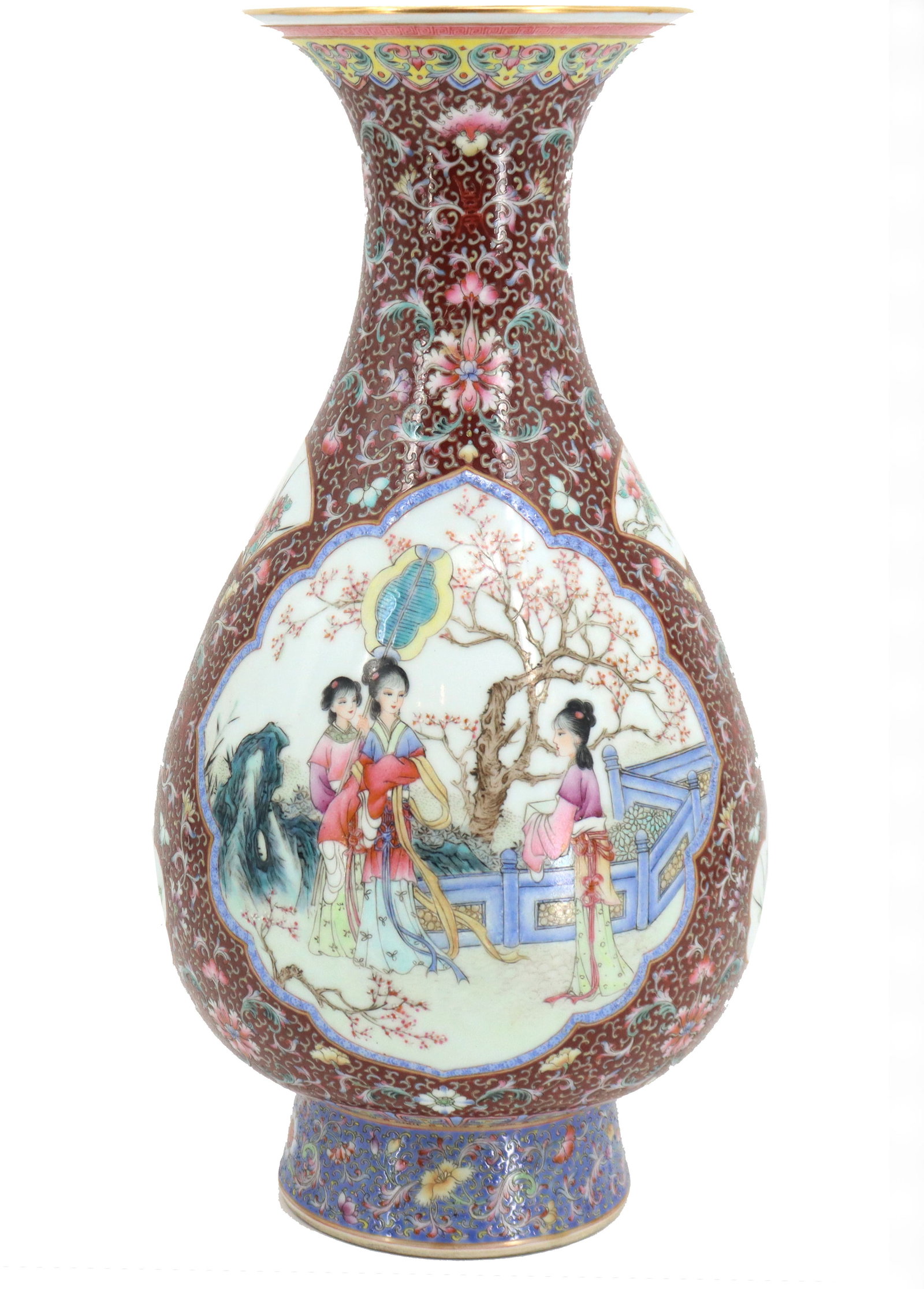 Chinese Cloisonne Enameled Porcelain Vase (1 of 18)