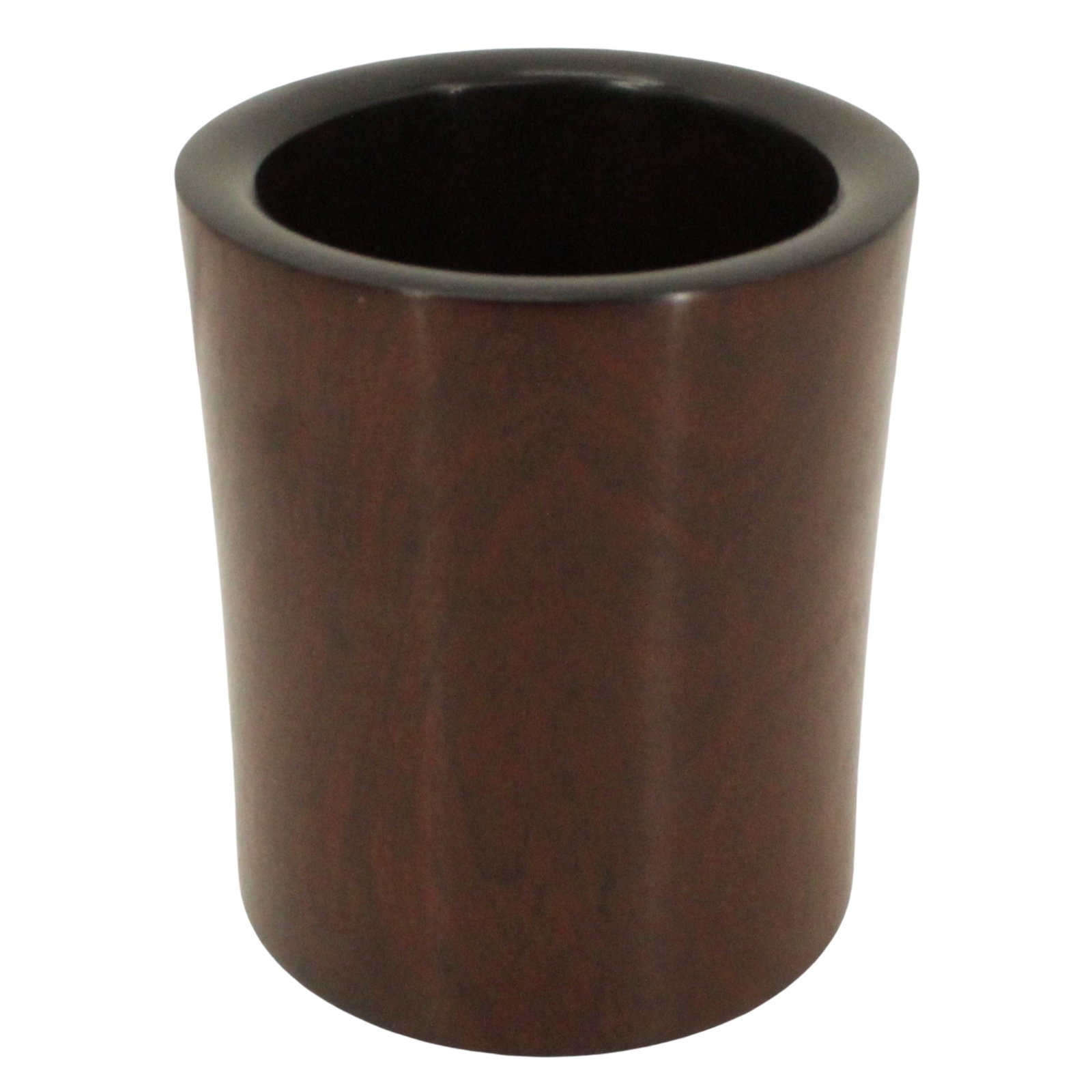 Chinese Wooden Brush Pot: Chinese Wooden Brush PotSize: 5 x 5 x 5 3/4 in. #1794