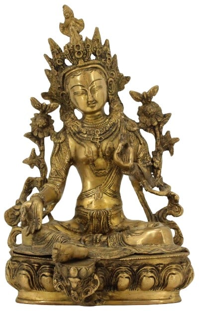 Large Brass Tibetan Buddhist Deity Tara Statue (1 of 19)