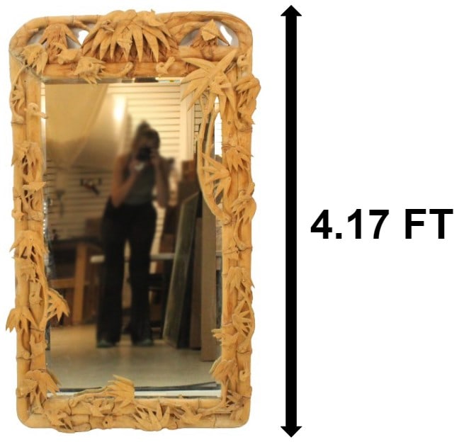 Hand Carved Wood Mirror (1 of 15)