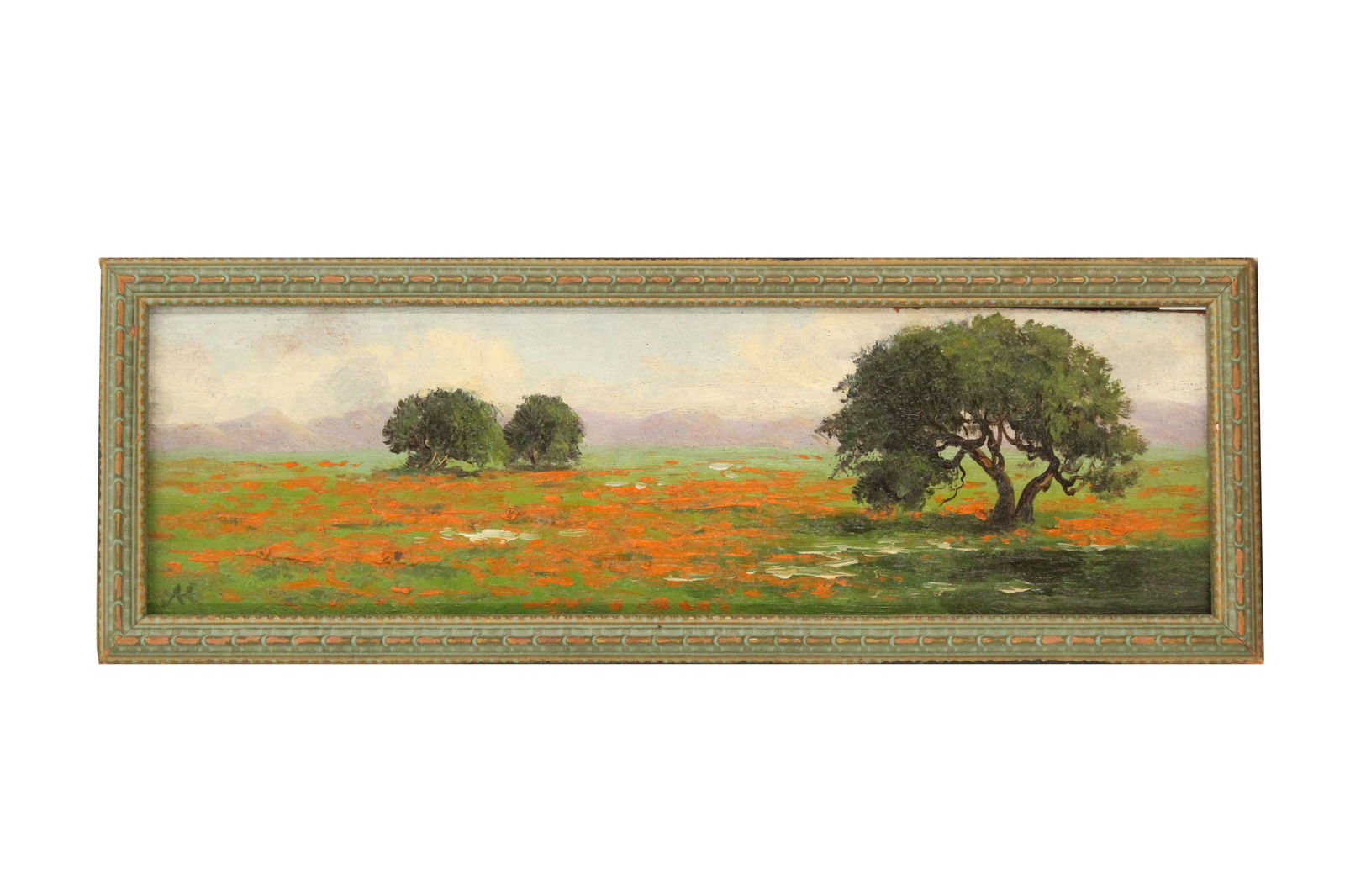 Annie Harmon (1855-1930) American, Oil on Cigar Box Top (1 of 8)