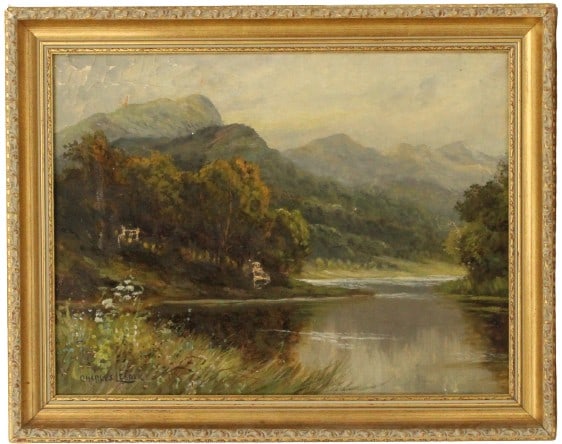 Charles Leader (1868-1940) British, Oil on Canvas As Is (1 of 13)