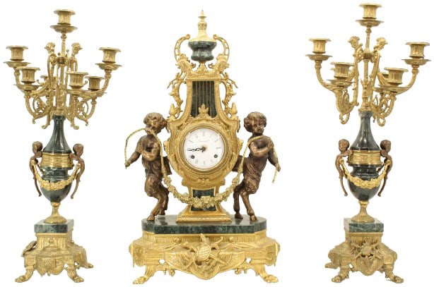 Repro French Imperial Clock & Garniture Set (1 of 20)
