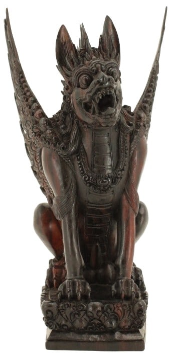 Balinese Carved Ebony Winged Creature (1 of 17)