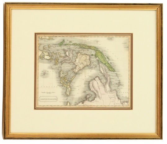 East India Islands Map By Thomas Kelly: East India Islands Map By Thomas Kelly. From "A New and Complete System of Universal Geography...". Published in London, 1817. Hand colored by Thomas Kelly. Overall Size: 14 x 16 in. Sight Size: 7 1/2