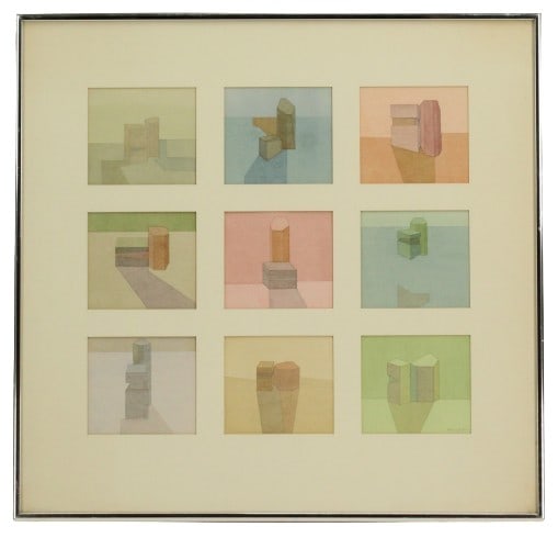 Darrell Crisp (20th Century) American, Nine Watercolors (1 of 11)