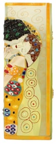 Italian Glass "The Kiss" by Klimt Tribute Vase
