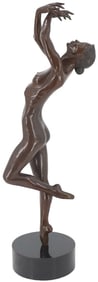 Dancing Nude Signed Sculpture