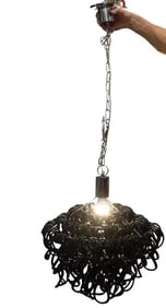 Design Within Reach Murano Chain Glass Black Chandelier