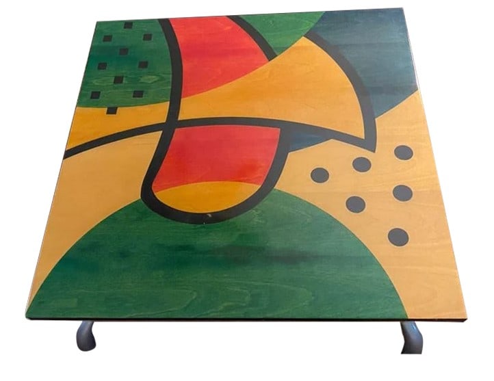 Artisan Acrylic Top Deco Coffee Table, 1980s (1 of 5)