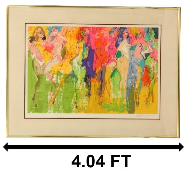 LeRoy Neiman (1921-2012) American, Serigraph: LeRoy Neiman (1921-2012) American, Serigraph. Titled "Panteras." 1981, hand signed bottom right, numbered in pencil 96/500 bottom left. Framed with plexi-glass. Depicts nude and scantily clad women in