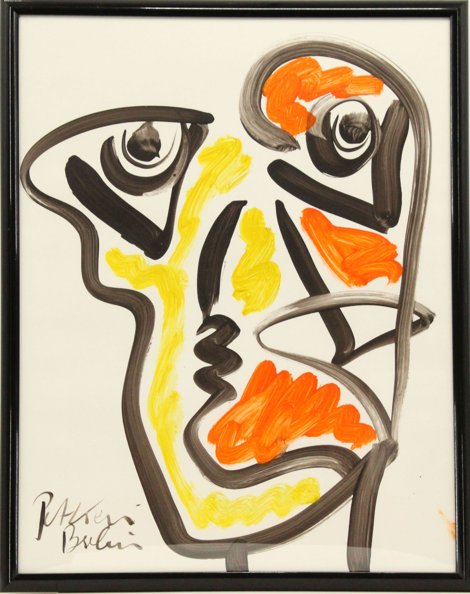 Pete Keil (b. 1942) German, Watercolor, Abstract Portrait (1 of 6)