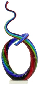 Murano Style Glass Standing Swirl