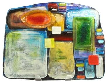 Jasmine Art Glass Sushi Plate