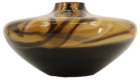 Earth Tone Art Glass Vase