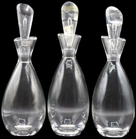 (3) Steuben Decanters