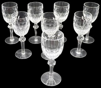 (8) Waterford Claret Stem Wine Glasses