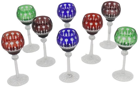 (8) Godinger King Louis Hock Wine Glasses