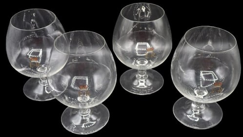 (4) English Elizabeth Brandy Sniffers