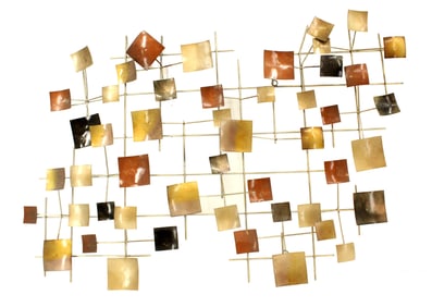 Jere-style Metal Tones Abstract Wall Art