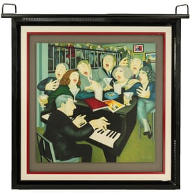 Beryl Cook (1926-2008) English Party Lithograph