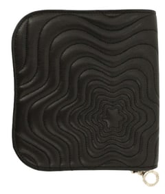 Embossed Black Leather Mont Blanc Leather Wallet