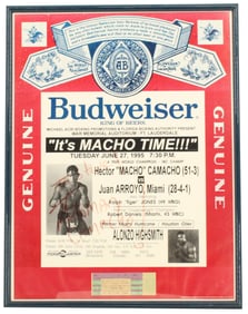 Hector Camacho Signed Budweiser Boxing Poster