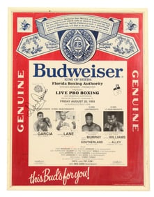 Alex Garcia Signed Budweiser Boxing Poster