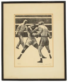 Fletcher Martin (1904-1979) American, Boxing Lithograph