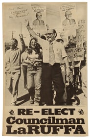 Re-Elect La Ruffa 1960s Campaign Poster