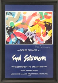 Signed Syd Solomon Exhibition Poster
