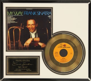 Frank Sinatra 'My Way' 24K Gold Plated 45 Record