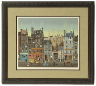 Michel Delacroix (b. 1933) French, Cityscape Numbered Lithograph
