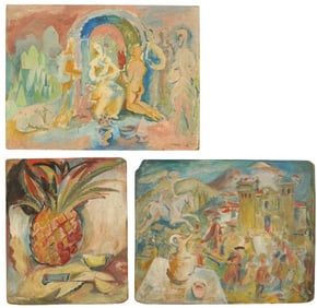 Three Oil on Canvas Impressionist Paintings