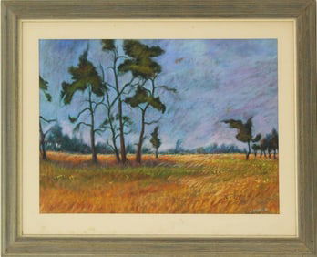 James Hoyle (1980s) American, Pastel on Paper Landscape