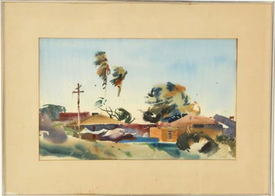 Rex Brandt (1914-2000) American, Mixed Media