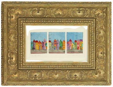 Danielle Desplan (20th/21st Century) Oil on Canvas Triptych