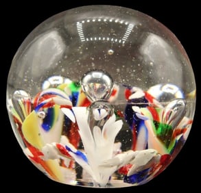 Colorful Bubble Glass Paperweight