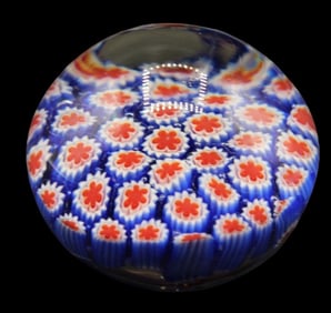 Millefiori Art Glass Paperweight