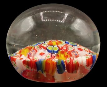 Millefiori Art Glass Paperweight