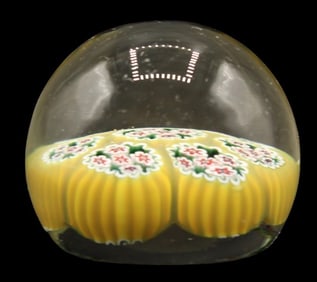 Millefiori Art Glass Paperweight
