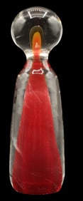 Scarlet Art Glass Cylindrical Paperweight