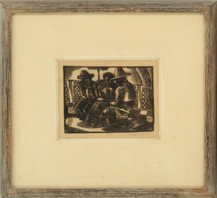 A.R. (1940) Woodblock Print