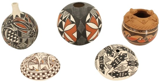 (5) Native American Pottery Pieces