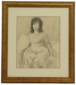 Raphael Soyer (Am, 1899-1987) Graphite Woman