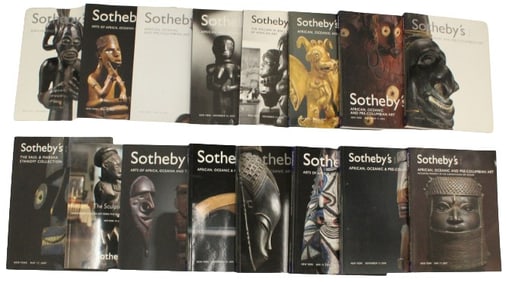 (16) Sotheby's NY Blue Top Left Binding Catalogs